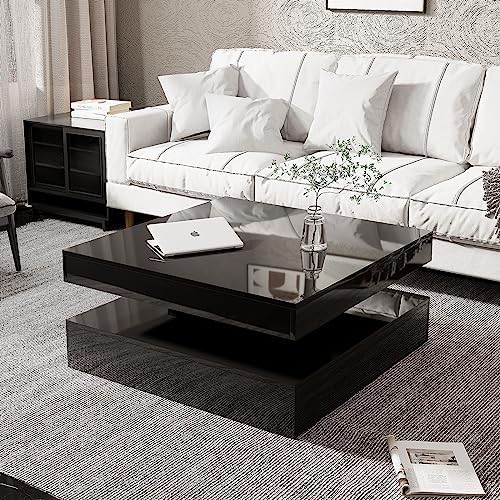 HedoAjim Black LED Coffee Table - Image 6