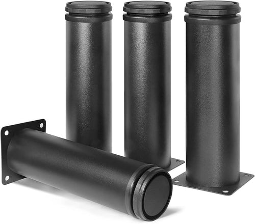 7 Inch Metal Furniture Legs Stainless Steel Adjustable Legs Black Metal Legs by Masendelk