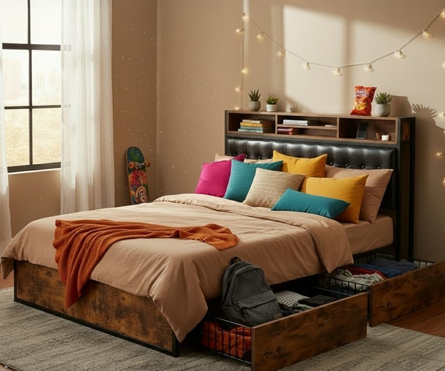 EnHomee Full Size Bed Frame by EnHomee