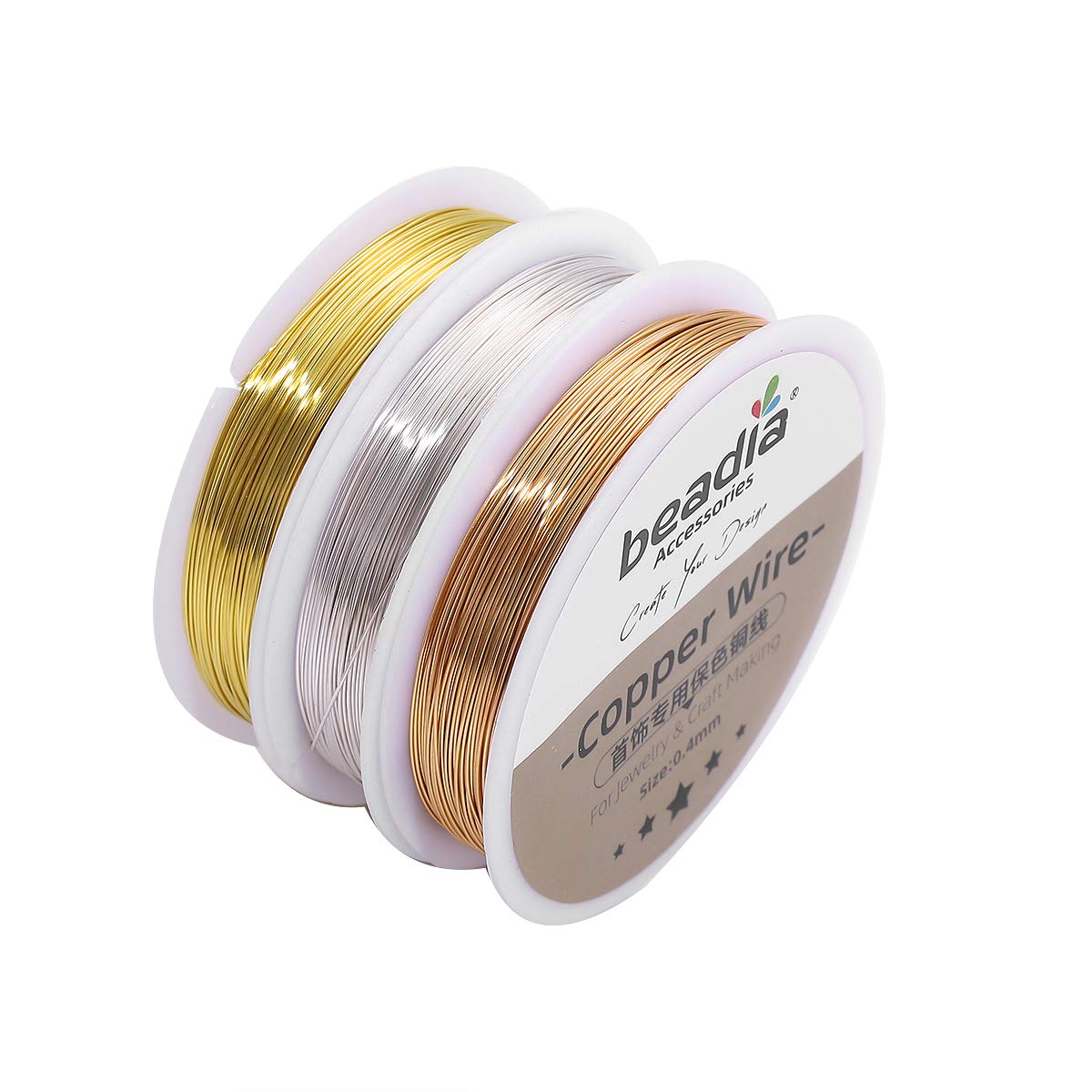 Gold Copper Wire 0.4mm Bead Cord for Bracelet Necklace Charm Beading Jewelry Making 27yard