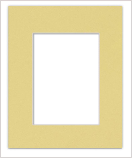 11x14 Mat for 8.5x11 Photo - Precut Soft Yellow Picture Matboard for Frames Measuring 11 x 14 Inches - Bevel Cut Matte to Display Art Measuring 8.5 x 11 Inches - Acid Free ONE MAT