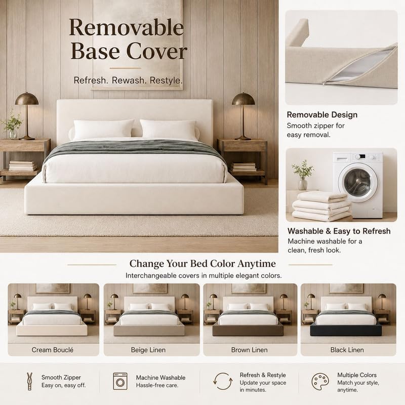 Square Bed – Washable Zip Cover - Image 4