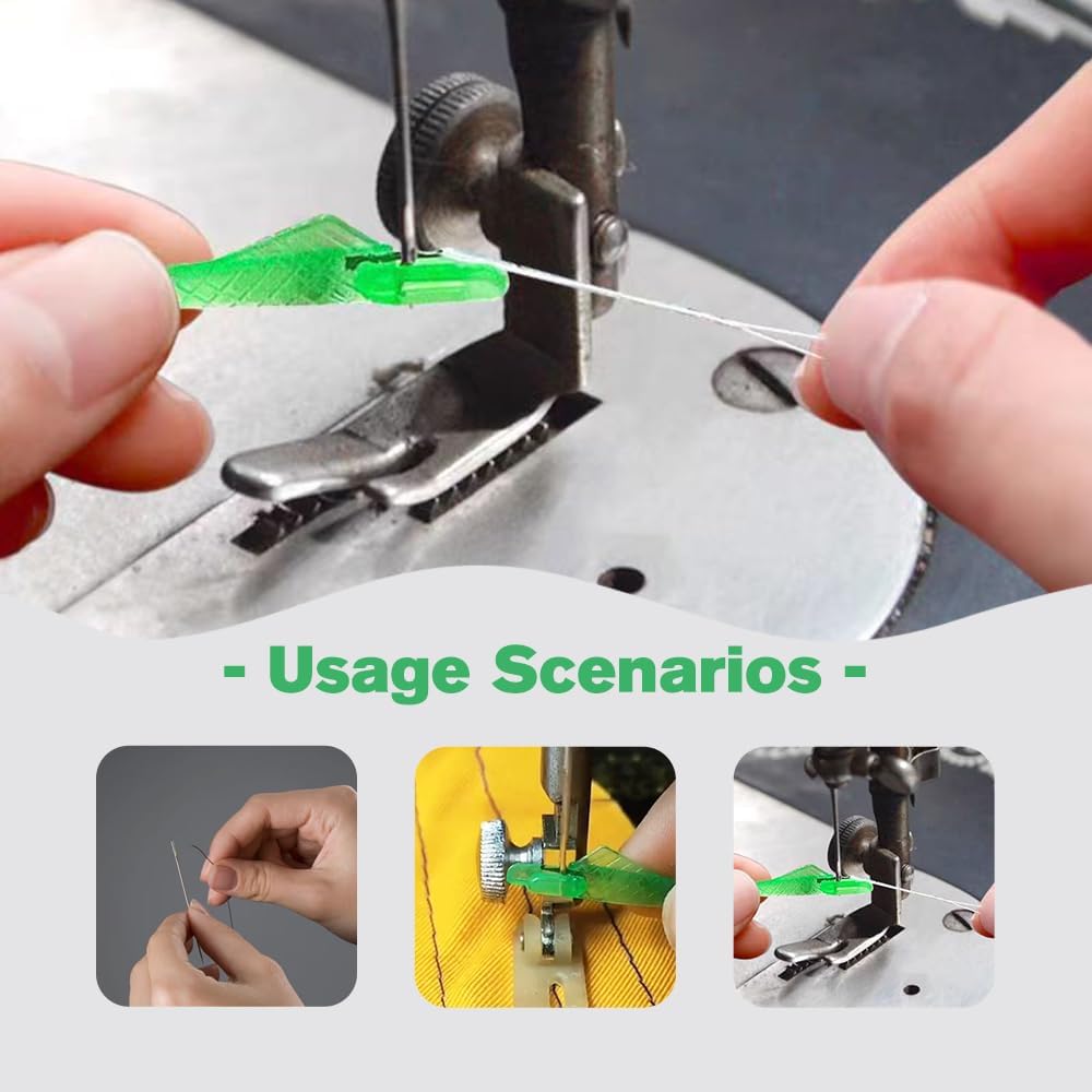 Automatic Sewing Needle Threader, Fish Type Sewing Machine Needle Threader, Simple Hand Sewing Needle Sewing Tool Set for Sewing Supplies (10 pcs)