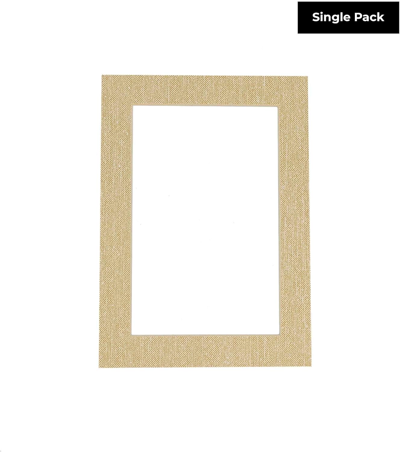 8.5x11 Mat Bevel Cut for 7x9 Photos - Acid Free Fresh Linen Canvas Precut Matboard With Backing Board and Crystal Clear, Self Seal Photo Mat Bag - For Pictures, Photos, Framing - 4-ply Thickness