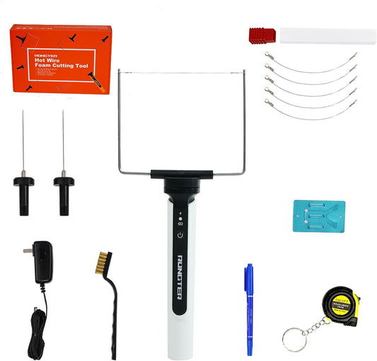 3 in 1 Hot Wire Foam Cutter Kit, White Foam Cutter Electric Foam Cutting Tool, Heated Foam Carving Knife Kit