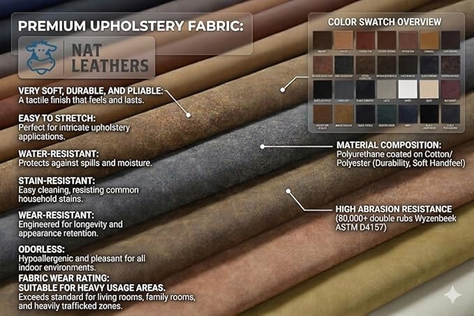 Black Vintage Distressed Soft Faux Leather Fabric PU Peta Approved Vegan - Image 3