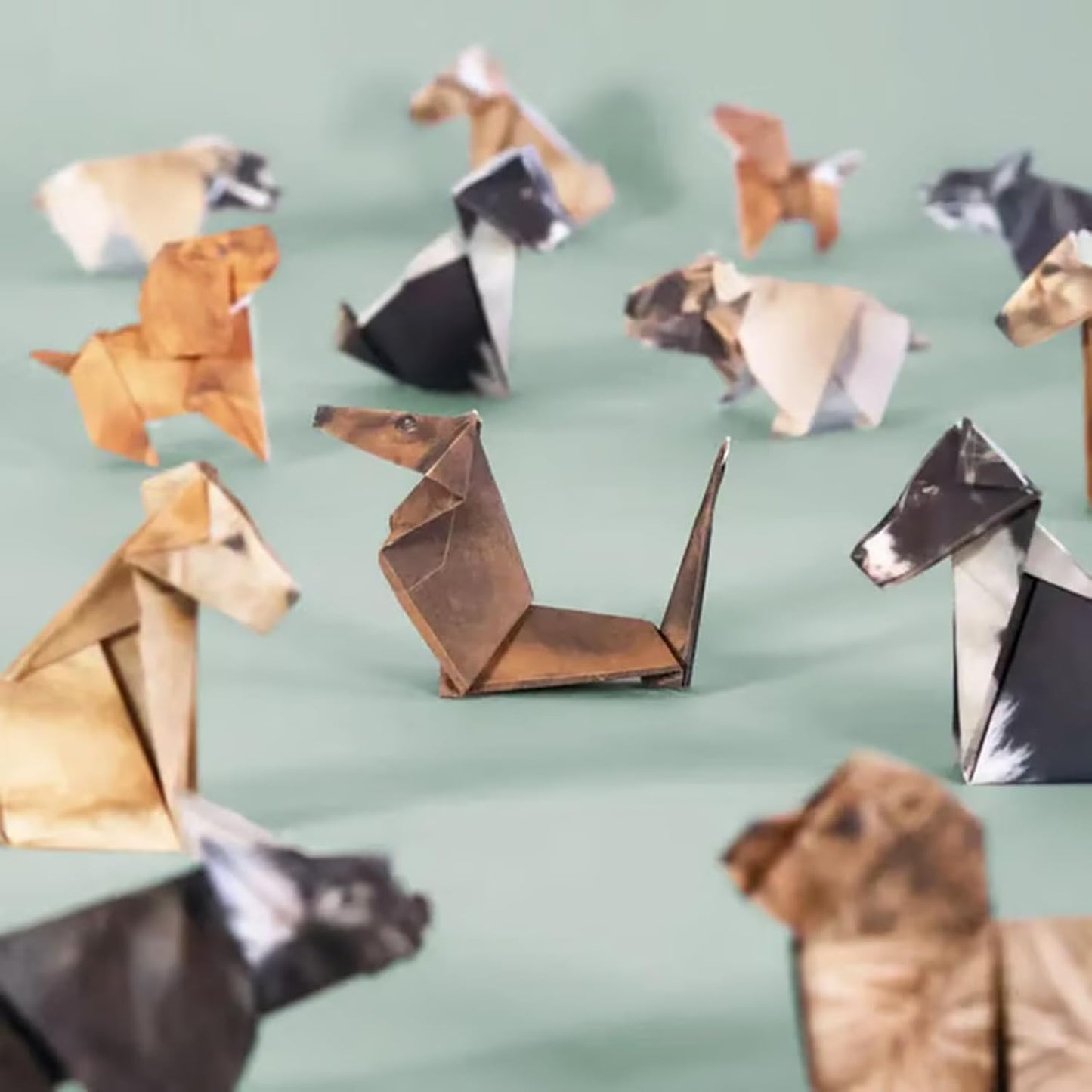 DIY Paper Cats Origami Kit - 50/30 Sheets DIY Paper Origami to Fold Your Own Cute Cat/Dog/Dino Figures - Perfect Desk Origami Cats Decoration & Creative Gift for Kids, Adults & Cat Lovers (Set of 3)