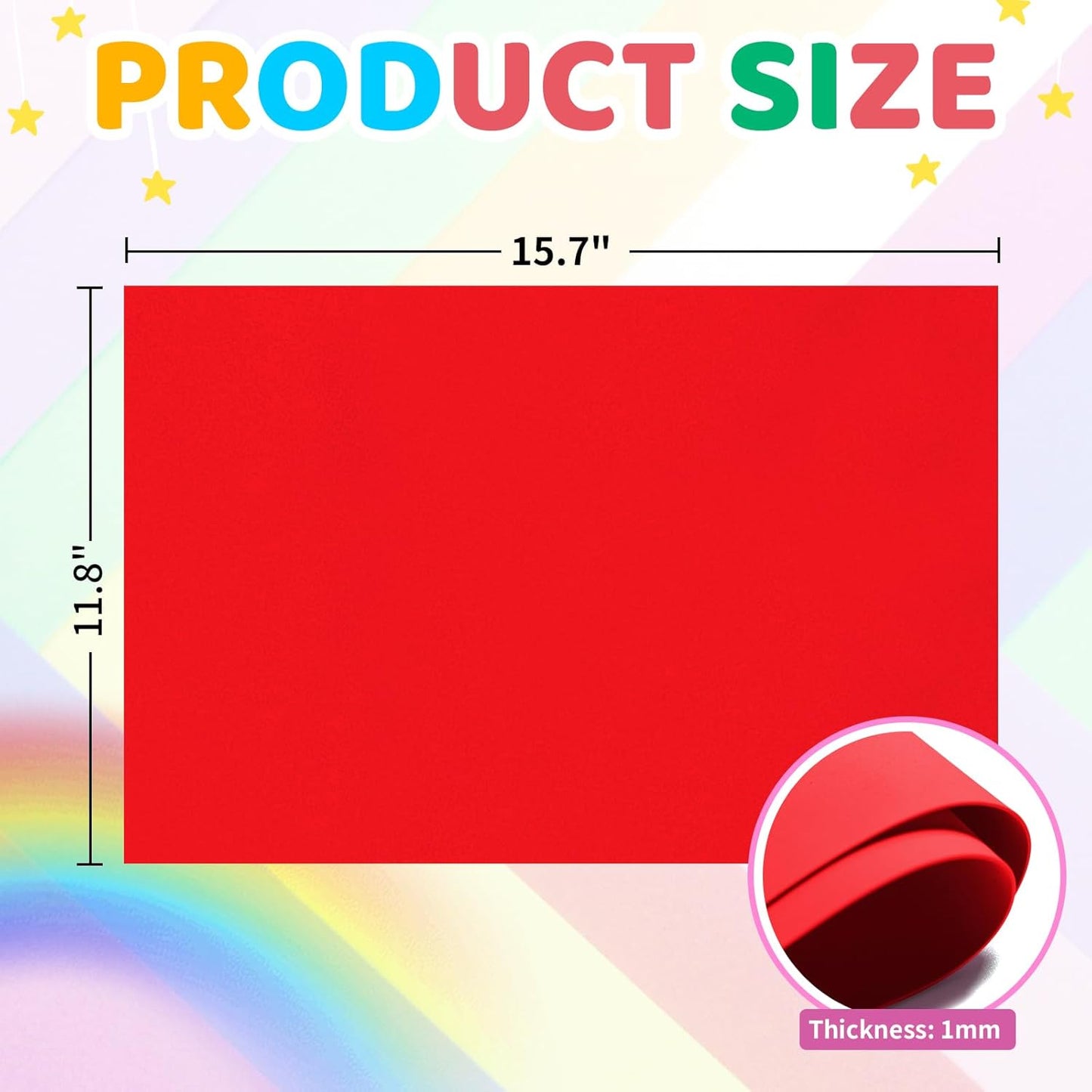 20 PCS EVA Foam Sheets DIY Handcraft Materials 1mm Thick 15.7 x 11.8 Inches Red EVA Foam Papers for Arts and Crafts(Red)