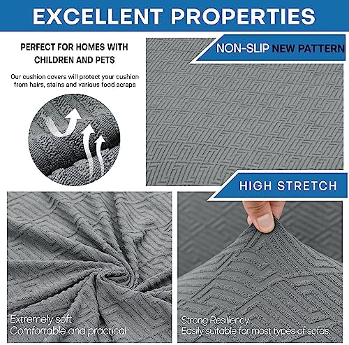 XINEAGE 4-Piece Stretch Sofa Cover, Washable Couch Covers - Image 5