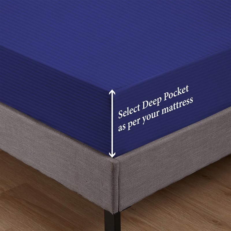 800 Series 100% Egyptian Cotton Sleeper Sofa Bed Sheet Set Stripe Queen XL Size - Image 4