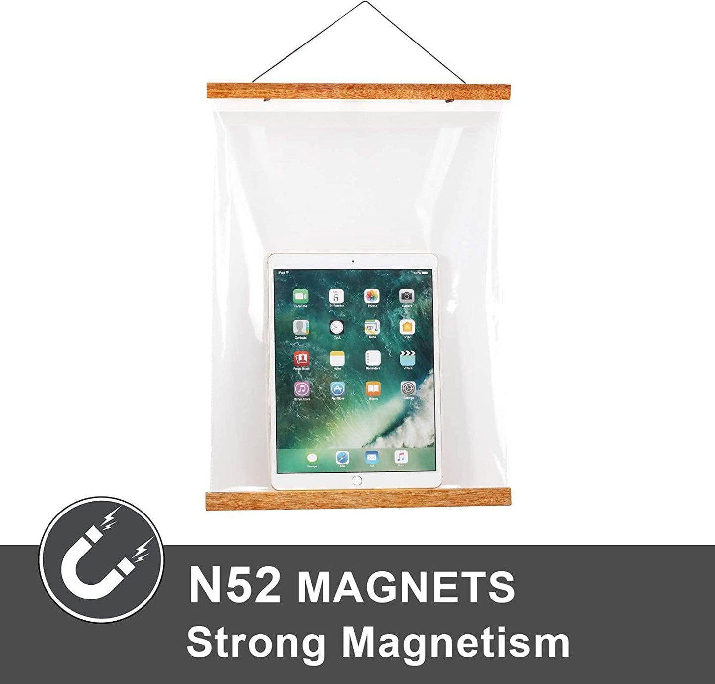 WITCOLOR 36 Inch Wide Magnetic Frames, Strong Magnet, Wood Poster Hanger for Diamond Painting, Maps, Pictures, Prints, Scrolls, Canvas Artwork, Movie Poster, Bedroom, Office
