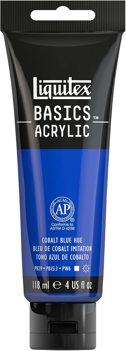 Liquitex BASICS Acrylic Paint, 118ml (4-oz) Tube, Cobalt Blue Hue
