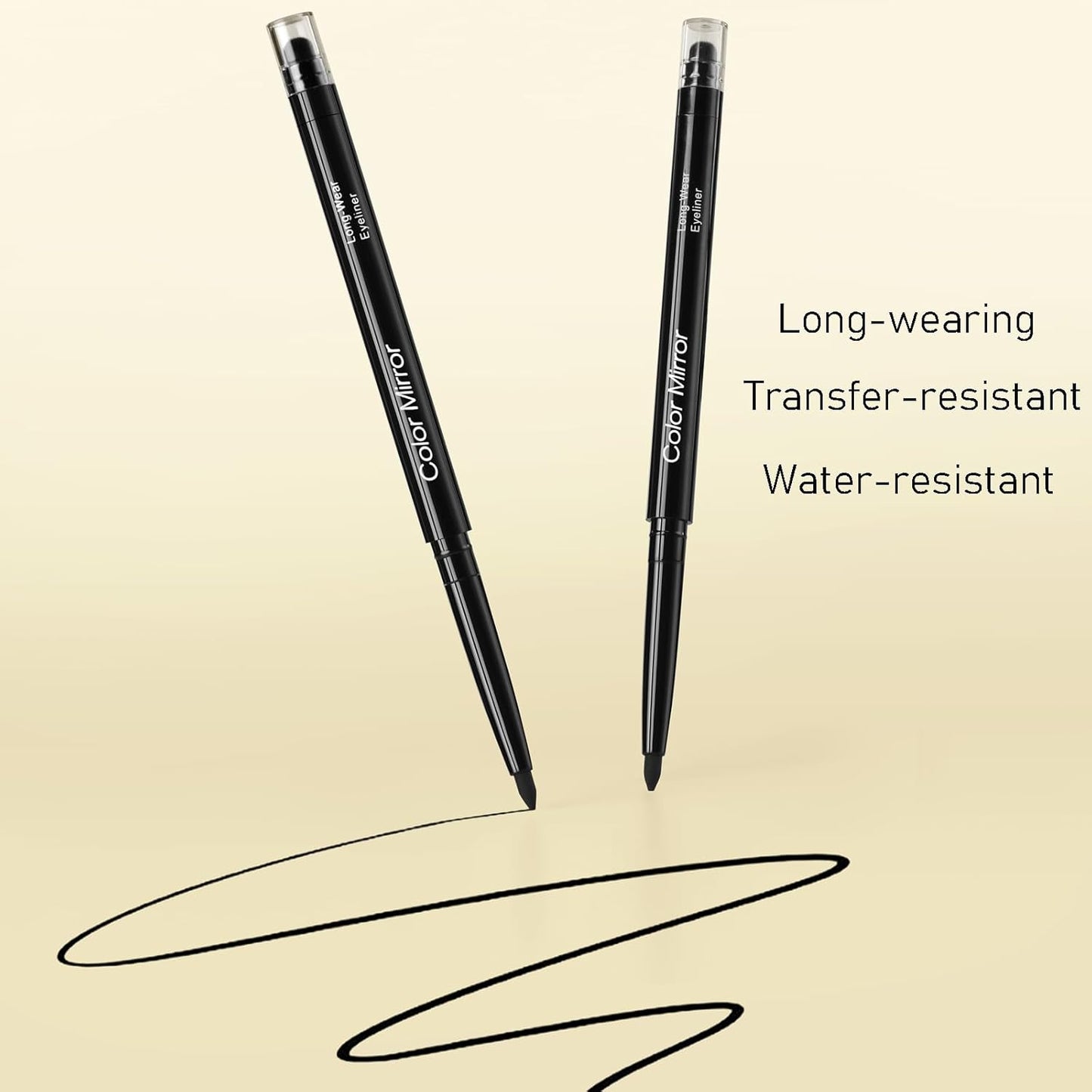 Smudge Proof Eyeliner, Waterproof Retractable Eye liner with Brush, Matte and Shimmer Eyeliner Pencil, Creamy Texture, Long lasting & Smooth(48 Gentian Flower Shimmer)