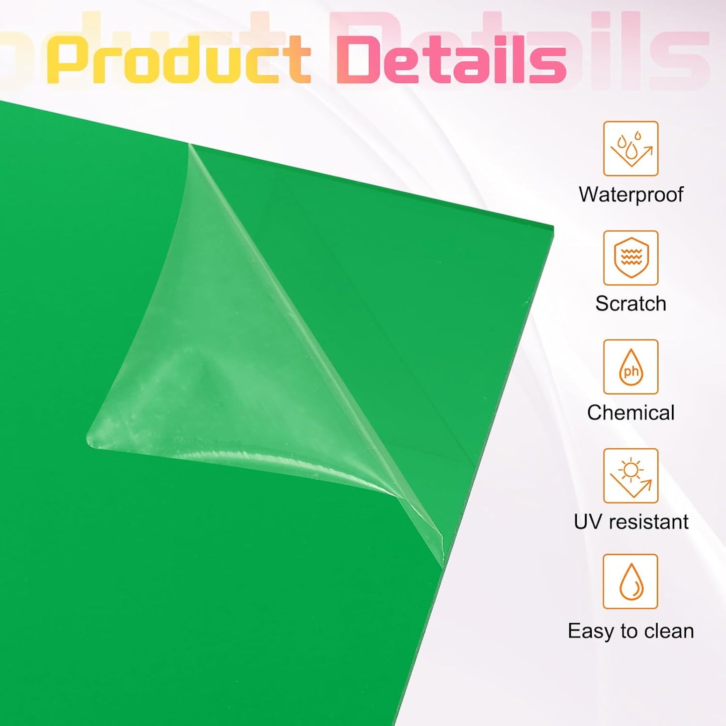 uxcell 3Pcs Acrylic Sheets 12x12 Inch Acrylic Panel 1/8 Inch-3mm Plastic Board for Picture Frames Sign Holders DIY Display Projects Craft, Clear Green