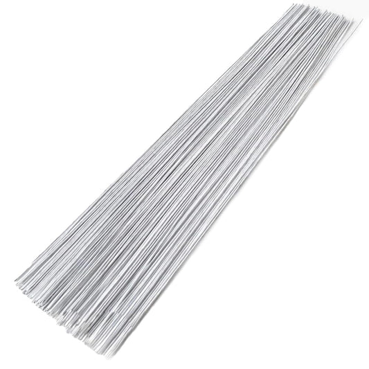 HAHIYO 20Gauge White Paper-Wrapped Metal Floral Wire 14 Inches(36cm), 70 Pack Flexible Paddle Wires Florist Wire Garden Wires for Craft Christmas Wreath Flower Arrangement Bouquet Wrapping Wedding DIY