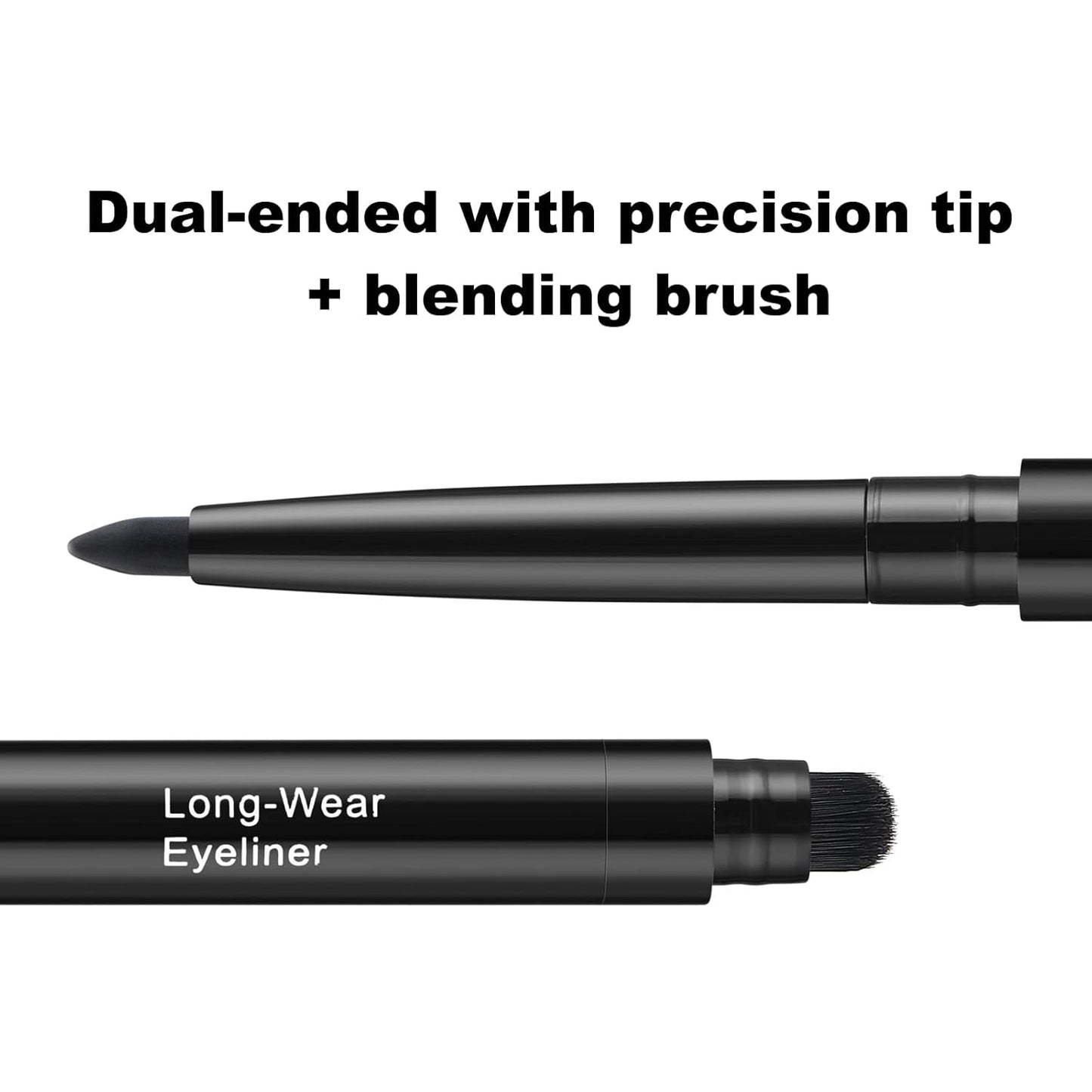 Smudge Proof Eyeliner, Waterproof Retractable Eye liner with Brush, Matte and Shimmer Eyeliner Pencil, Creamy Texture, Long lasting & Smooth(15 Wheatgrass Matte)