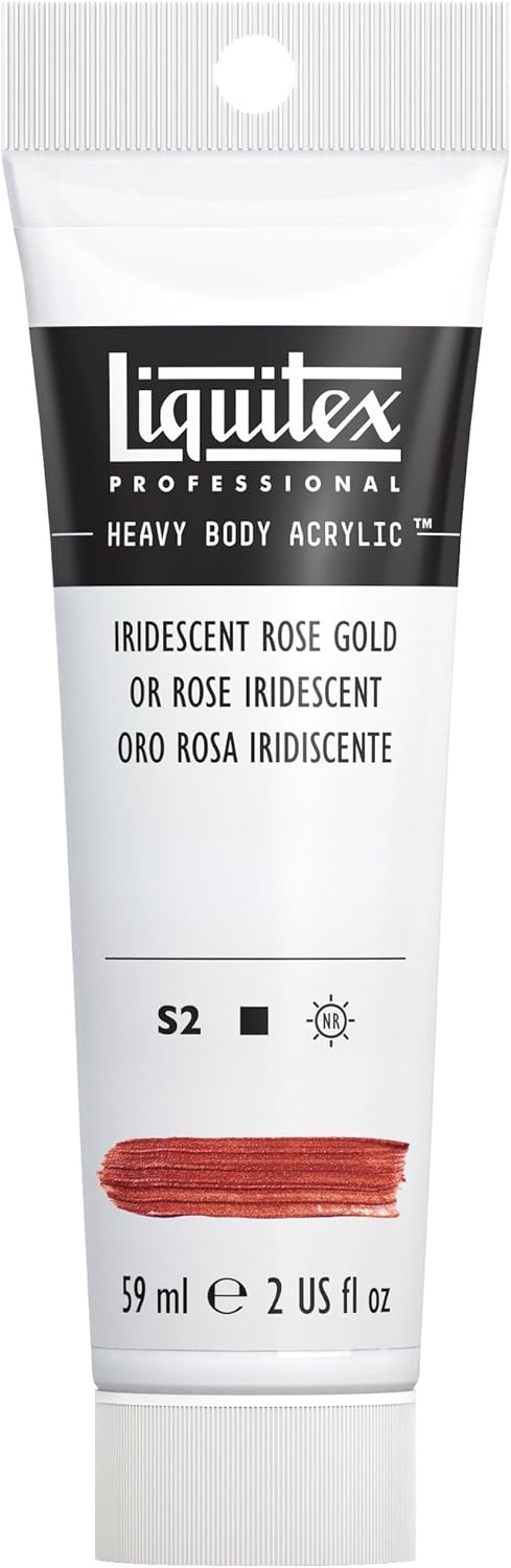 Liquitex Professional Heavy Body Acrylic Paint, 2-oz (59ml) Tube, Iridescent Rose Gold