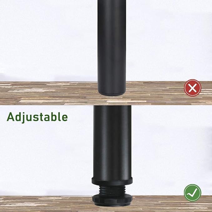 QLLY 22 inch Adjustable Metal Desk Legs, Heavy Duty Furniture Table Legs - Image 4