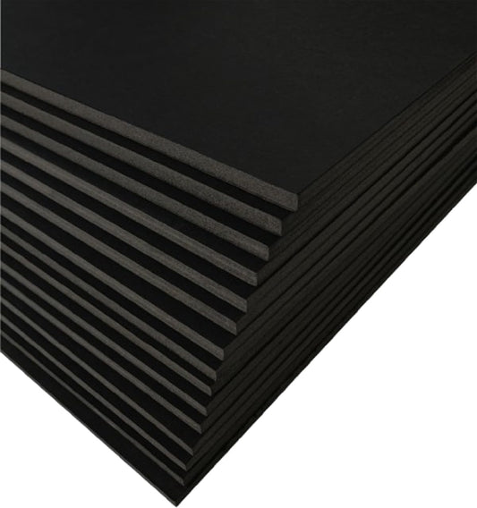 Black Foam Board 12 x 16 x 1/8" (3mm) Inch, 15 Pack Acid-Free Foam Core Poster Board Sheets for Art, Crafts, Presentation, Vision Board, Signboard, and Party Decorations