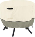Round Patio Table Cover, 600D Heavy Duty Outdoor Furniture Covers Waterproof by LSongSKY