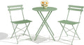 3-Piece Folding Bistro Set, Outdoor Patio Furniture Set by GarveeTech