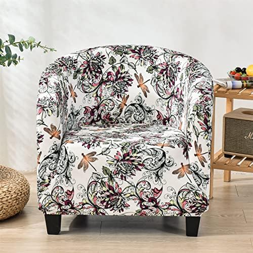 MIFXIN Tub Chair Slipcover 1 Piece Stretch Club Chair Cover Elastic Barrel - Image 2