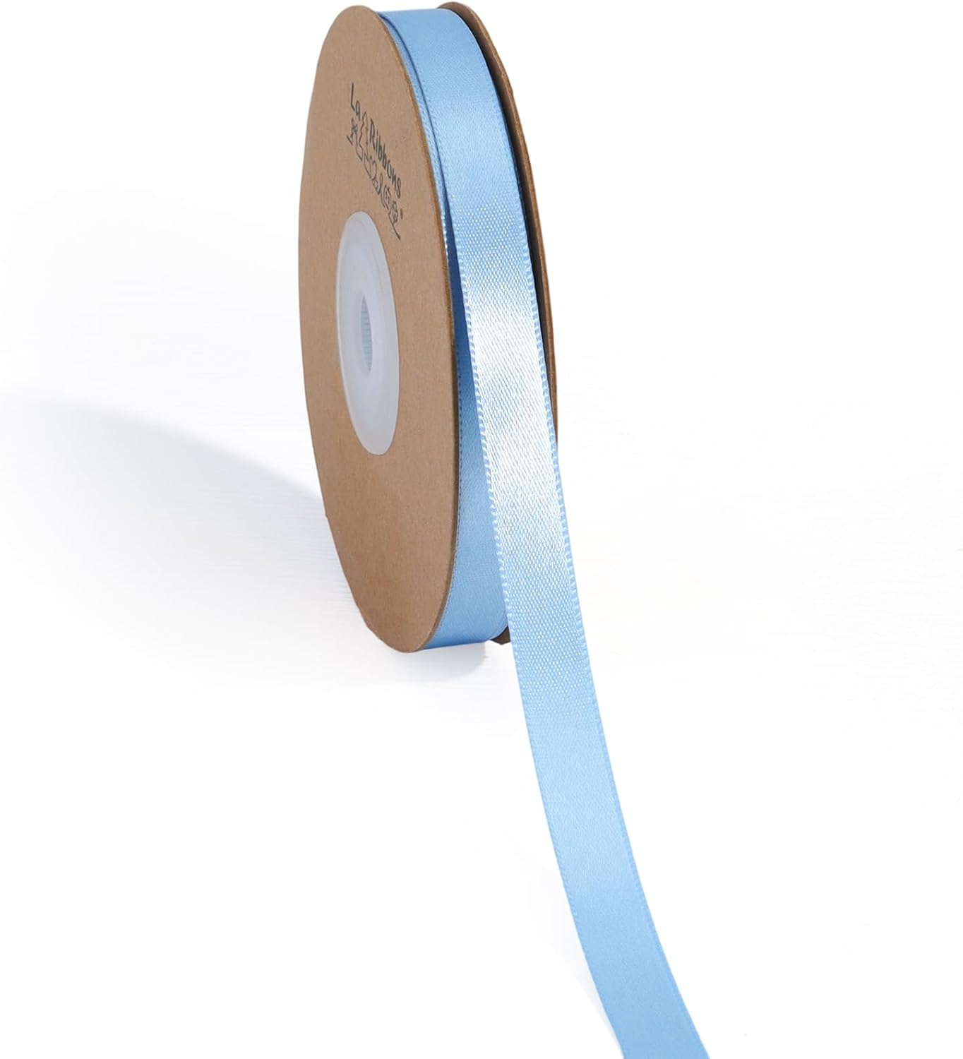 LaRibbons Light Blue Satin Ribbon 3/8 Inch 50 Yards Thin Luxury Double Faced Sky Blue Silk Ribbon for Flower Bouquet Crafts Gift Wrapping Wedding Babyshower Decoration