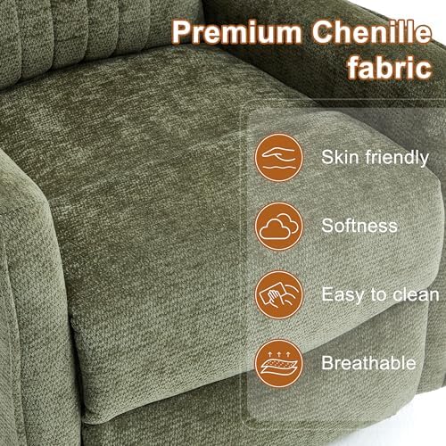 Manual Swivel Rocker Recliner Chair - Image 6