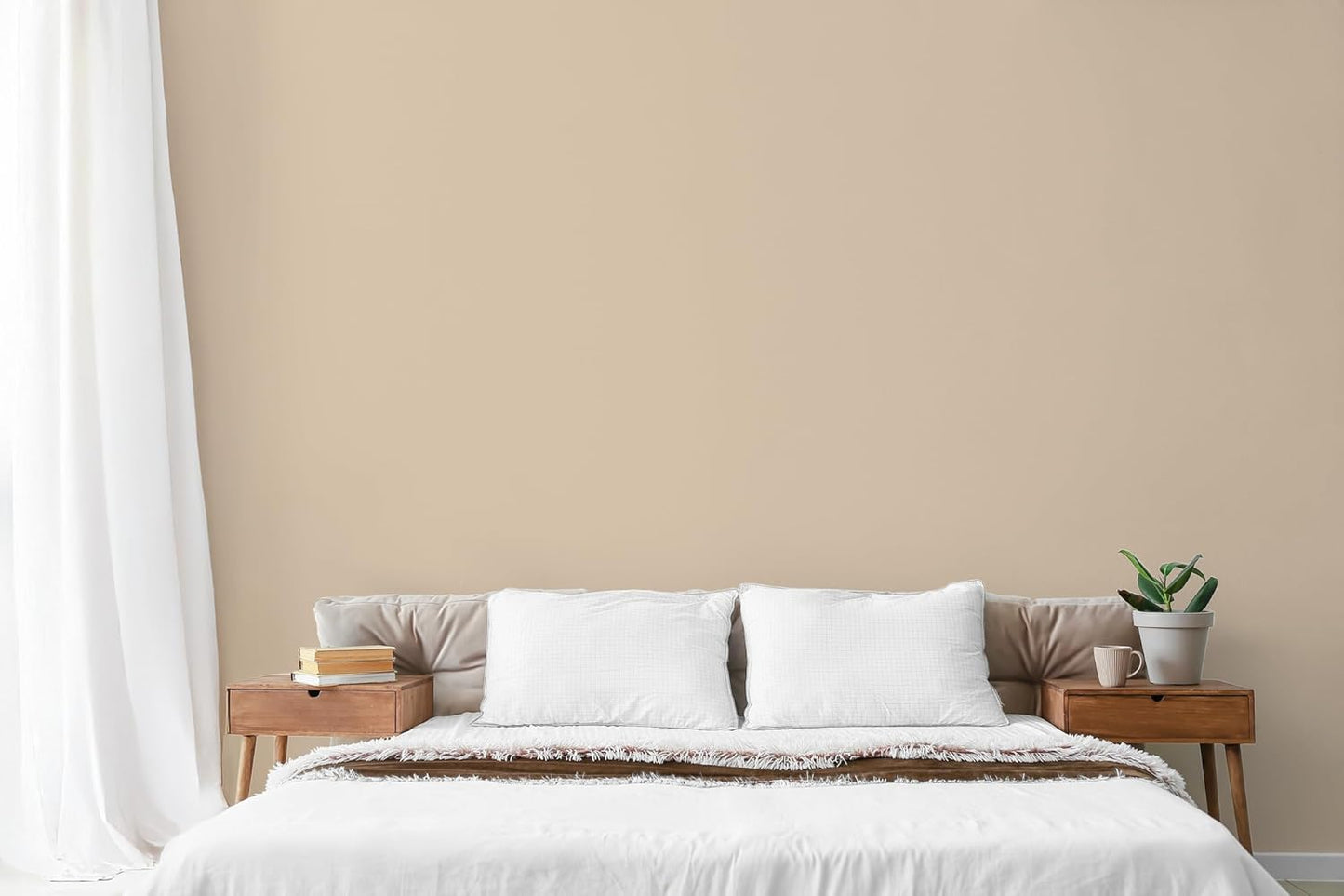 EVOLVE Paint & Primer: Environment-friendly, Low Sheen with One-coat Coverage for Interior & Exterior surfaces (Natural Beige, 1-Gallon)