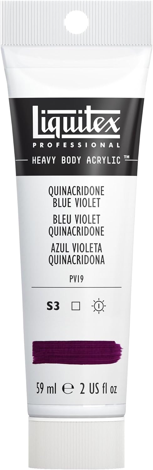 Liquitex Professional Heavy Body Acrylic Paint, 2-oz (59ml) Tube, Quinacridone Blue Violet