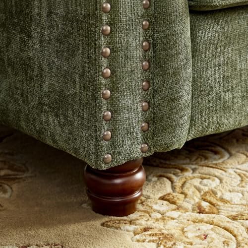 Modern Chesterfield 2-Piece Chenille Sofa & Loveseat Combo - Image 7