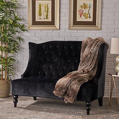 Christopher Knight Home Leora Modern Glam Tufted Velvet Wingback Loveseat by ChristopherKnightHome