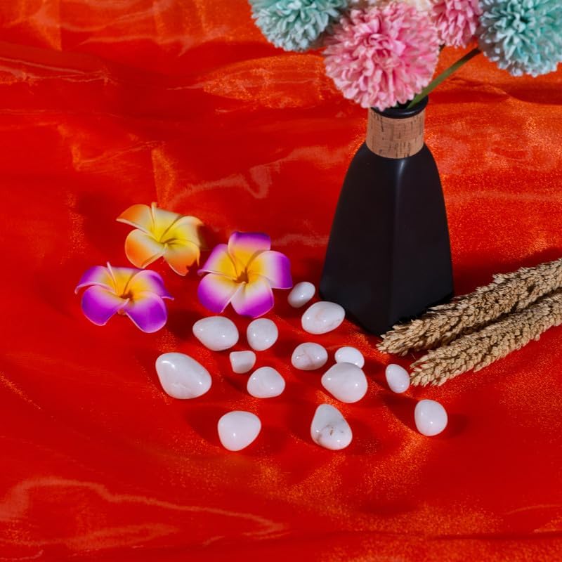 Fynite Orange Organza Fabric by The Yard | 5 Yard Long | 44" Wide | Bridal Soft Sheer Organza Tulle for DIY Wedding Dress Fashion Craft Decorations