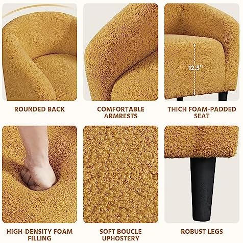 Yaheetech Compact Sherpa Accent Chairs Set of 2 - Image 5