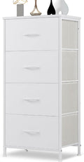 DUMOS Dresser for Bedroom, 4 Storage Drawers, Tall Fabric Closet Chests by DumosLifestyle
