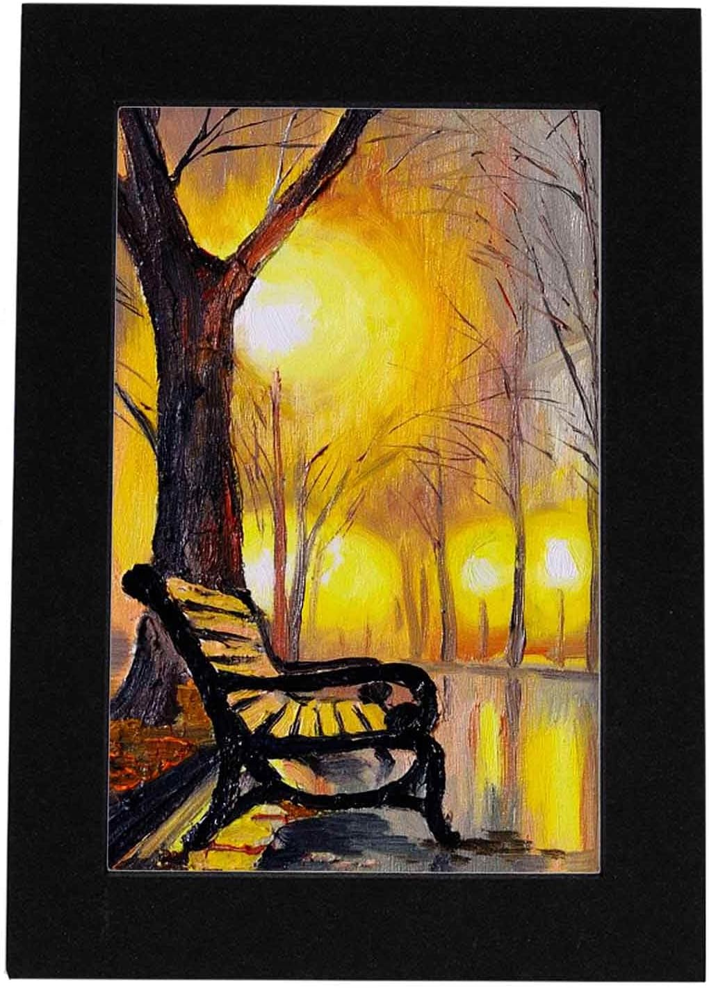 Poster Palooza 8x10 Mat Bevel Cut for 5x8 Photos - Acid Free Black with Black Core Precut Matboard - For Pictures, Photos, Framing - 4-ply Thickness