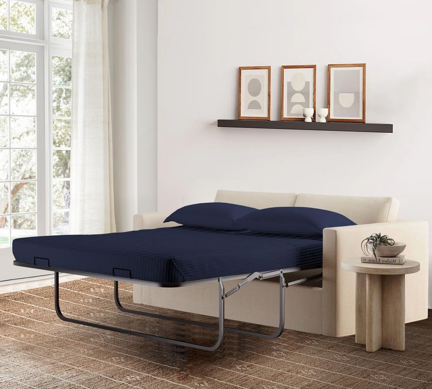 800 Series 100% Egyptian Cotton Sleeper Sofa Bed Sheet Set Stripe Full Size by Unknown