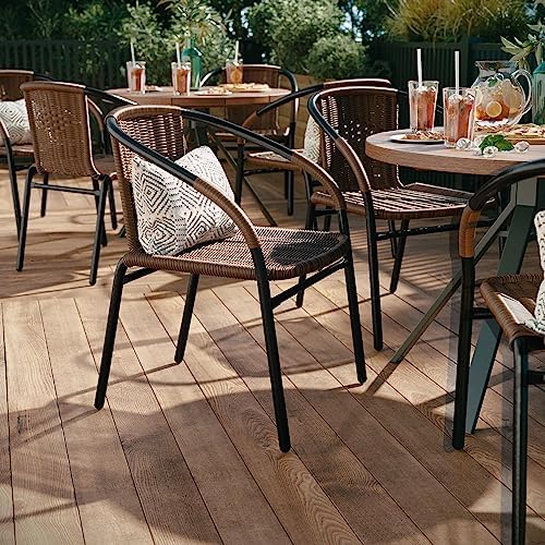 Flash Furniture Lila Modern Rattan Indoor/Outdoor Stackable Dining Chairs - Image 6
