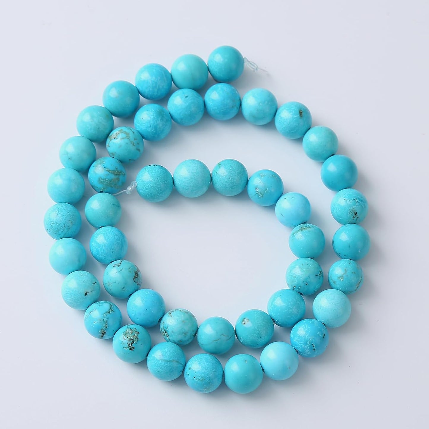 6mm 60pcs A+ Natural Blue Turquoise Beads Round Spacer Loose Stone Beads for Jewelry Making DIY Bracelet Necklace Accessories