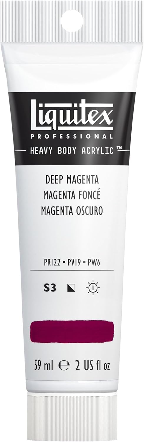 Liquitex Professional Heavy Body Acrylic Paint, 2-oz (59ml) Tube, Deep Magenta