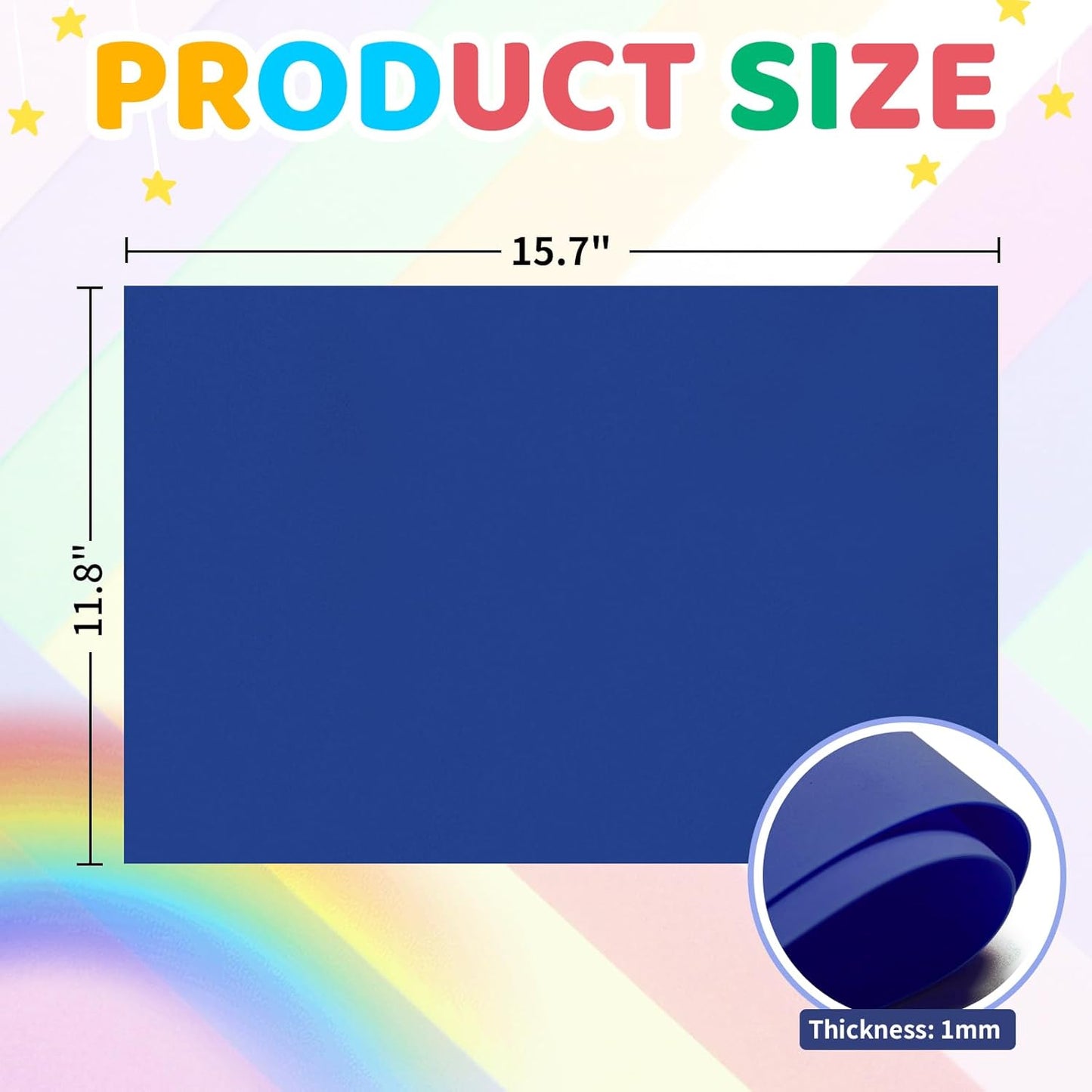 20 PCS EVA Foam Sheets DIY Handcraft Materials 1mm Thick 15.7 x 11.8 Inches Blue EVA Foam Papers for Arts and Crafts (Blue)