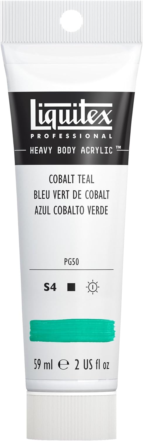 Liquitex Professional Heavy Body Acrylic Paint, 2-oz (59ml) Tube, Cobalt Teal