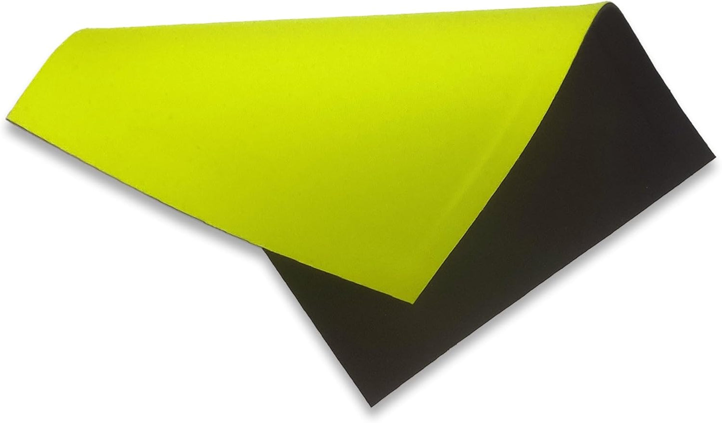 Neoprene Fabric Assortment Sample Patch Sheet Packs for Sewing Material Wetsuit Repair (3 Pack, 2mm Yellow)