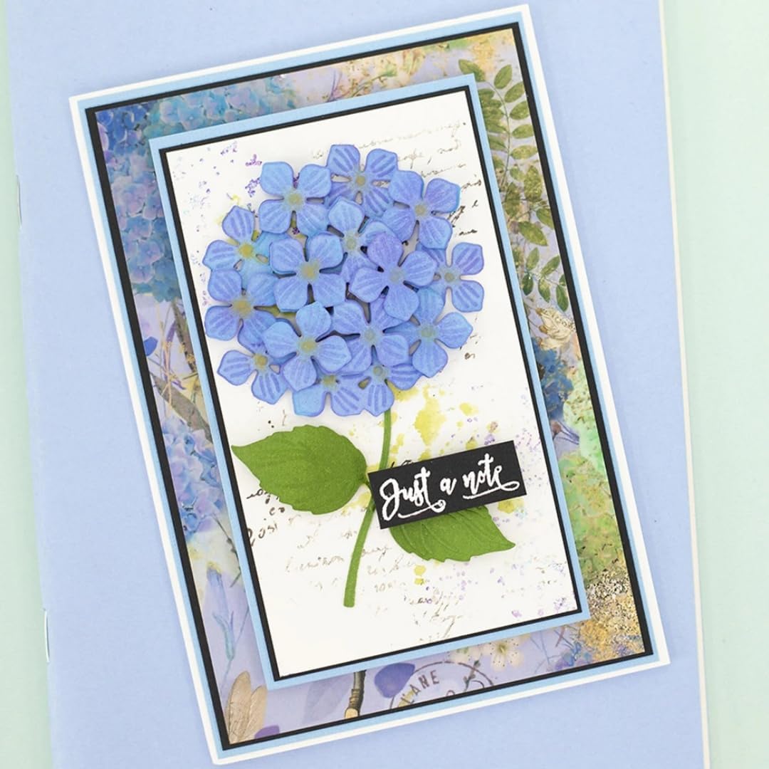 Cutting Dies Metal Stencils Scrapbooking Tools DIY Embossing Template for Paper Card Making Album Arts Crafts Supplies (Hydrangea-10.6x11.8cm)