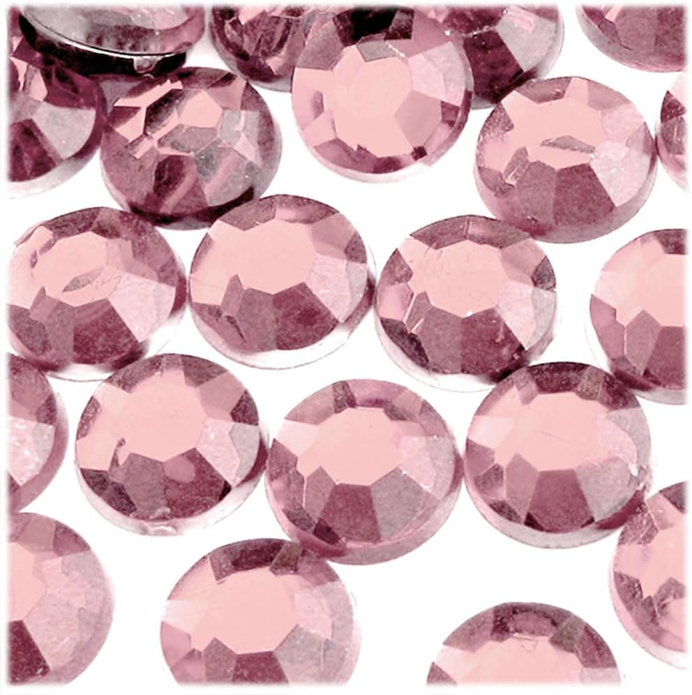 The Crafts Outlet 72pc Rhinestones Round 20mm - Flatback Hot Pink or Rose HPK