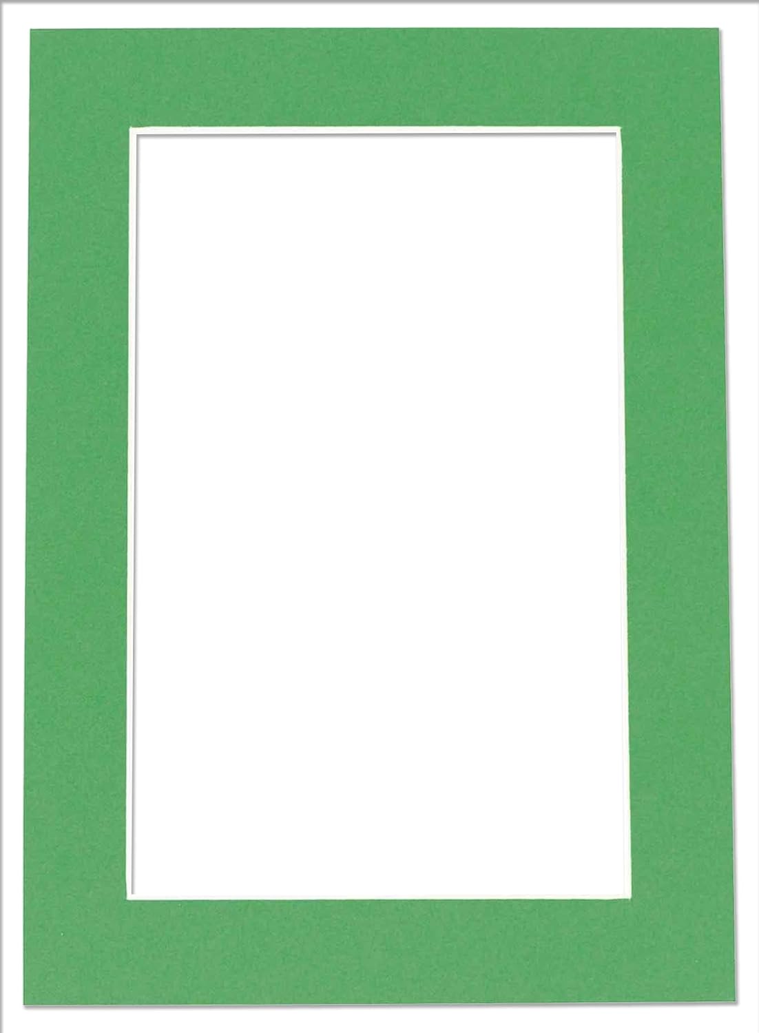 8x10 Mat Bevel Cut for 5x8 Photos - Acid Free Bright Green Precut Matboard - For Pictures, Photos, Framing - 4-ply Thickness