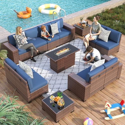 Patio Furniture Set with 44'' Fire Pit Table - Image 2