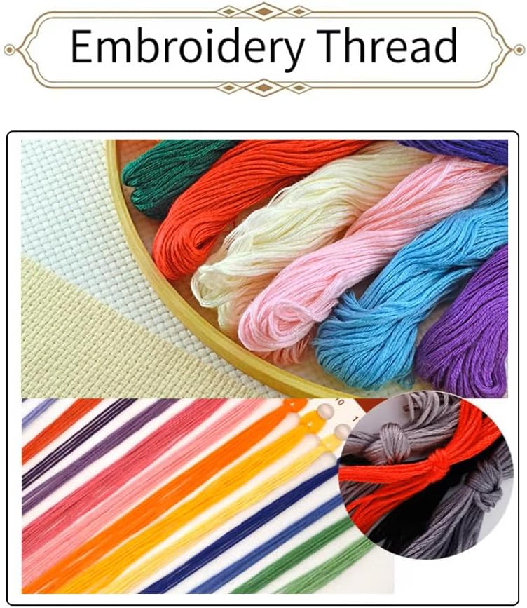 Threadhaven Cross-Stitch Kit 14CT Aida Counted Embroidery Complete Set with Fabric, Threads, Needles & Chart-Premium Beautiful Girls Design for Adults & Beginners- Little Princess 13.8''×16.5''
