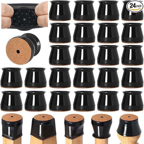 24 Pcs Chair Leg Floor Protectors by VIUME