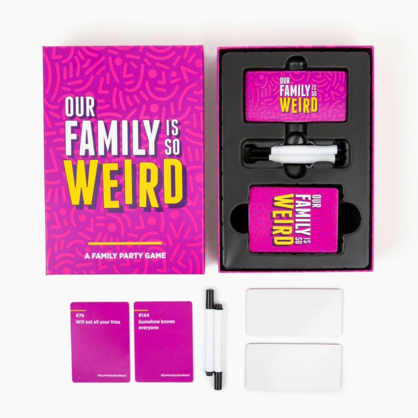 DSS Games Our Family is So Weird [A Family Card Game to Decide Who’s Most Likely to | Game Night Idea for Kids, Adults & Groups | Great for Halloween, Stocking Stuffers, Friendsgiving, Thanksgiving]